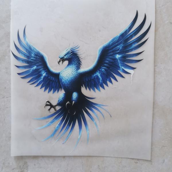 Bügelbild Phönix Blitze