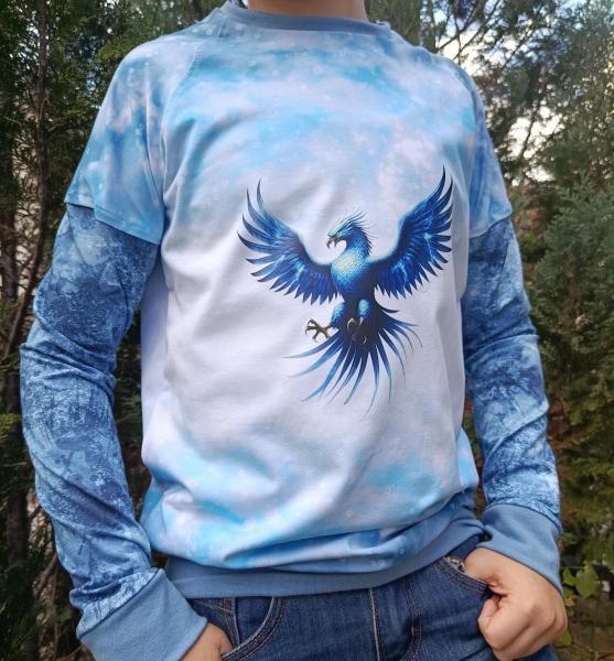 Bügelbild Phönix Blitze