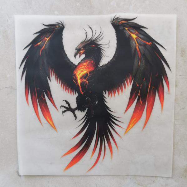 Bügelbild Phönix Lava