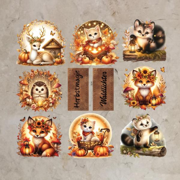 Bügelbild-Bundle Herbst-Tiere