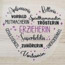 Bügelbild Herz Erzieherin
