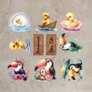 Bügelbild-Bundle Federfreunde