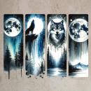 Bügelbild Mond-Wölfe