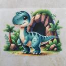 Bügelbild Dino Höhle